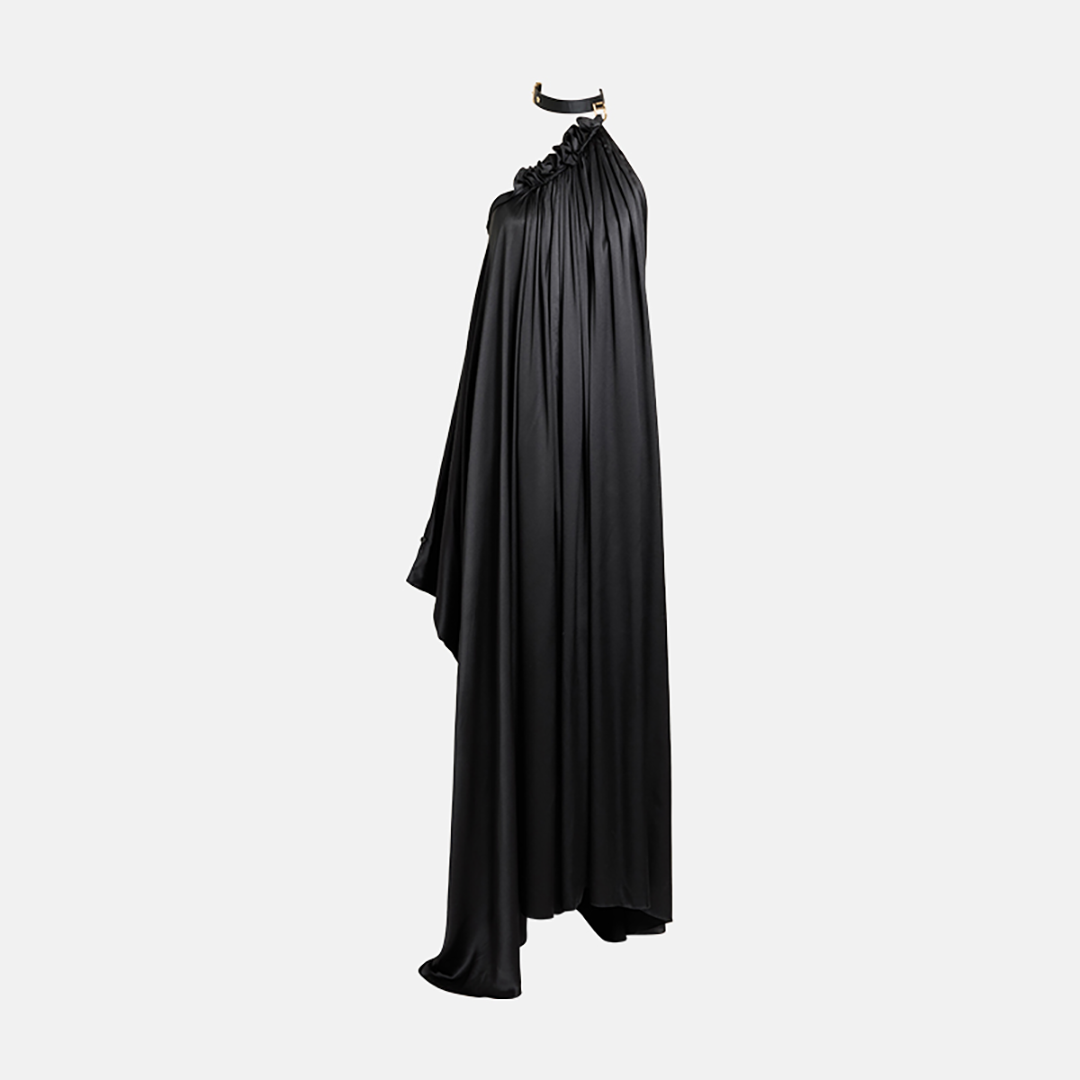 Super Flea Market+AZ Factory+Silk drape dress+Toni Garrn1